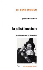 Couverture du livre de Pierre Bourdieu La Distinction, critique sociale du jugement aux Éditions de Minuit